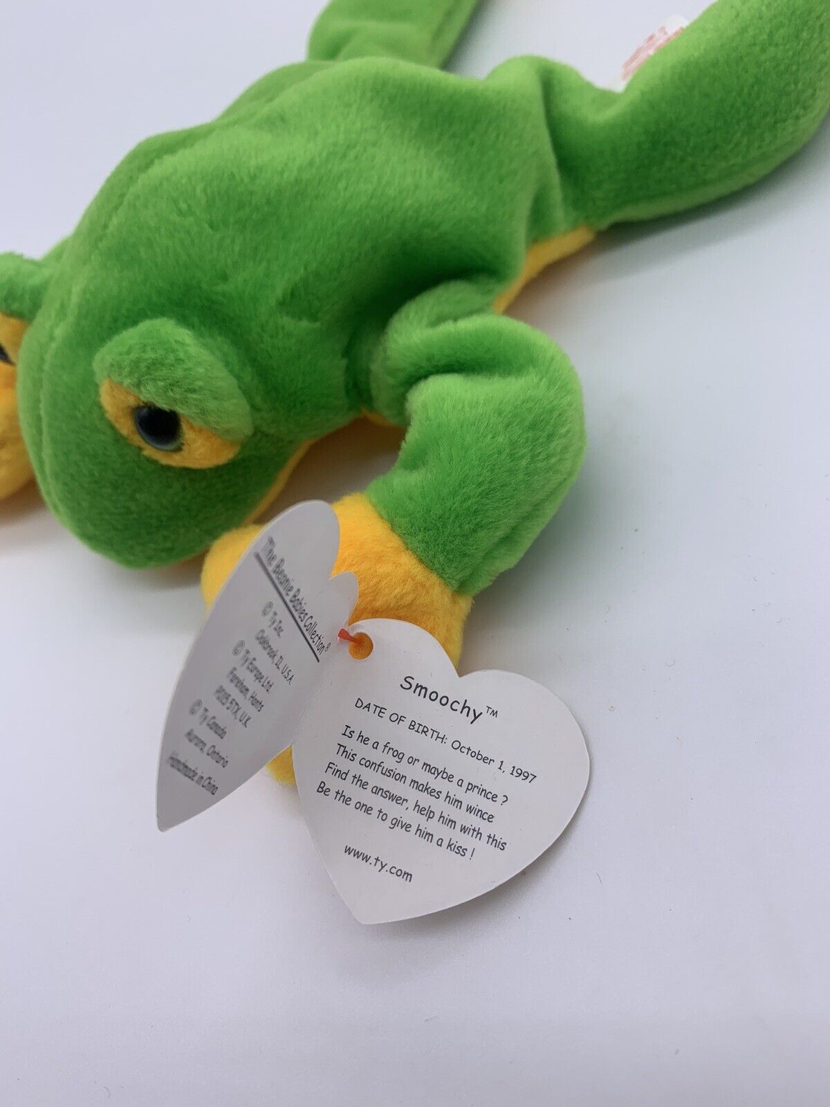 Ty Beanie Babies "Smoochy" the Frog, 1997, Generation 5/5 Retired