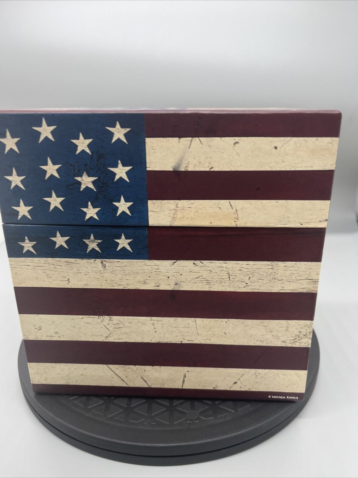 Warren Kimble American Flag Decorative Storage/Gift Box Set 3 Nesting boxes