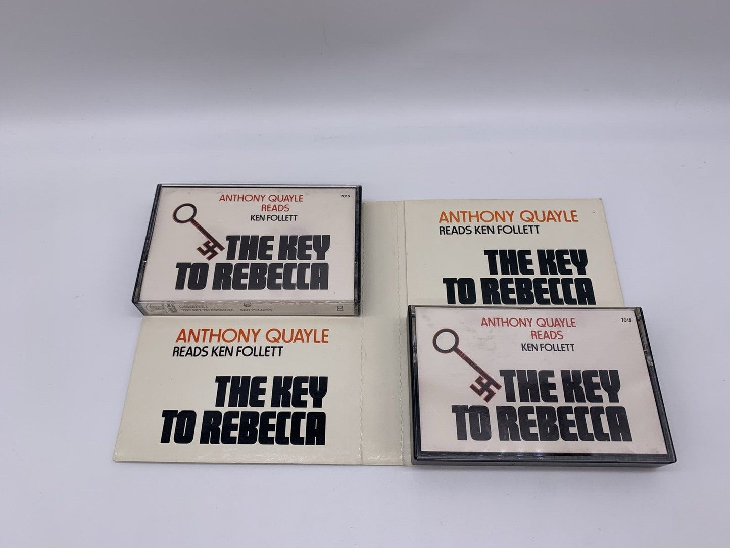 THE KEY TO REBECCA by Ken Follett - book on 2 cassettes mono