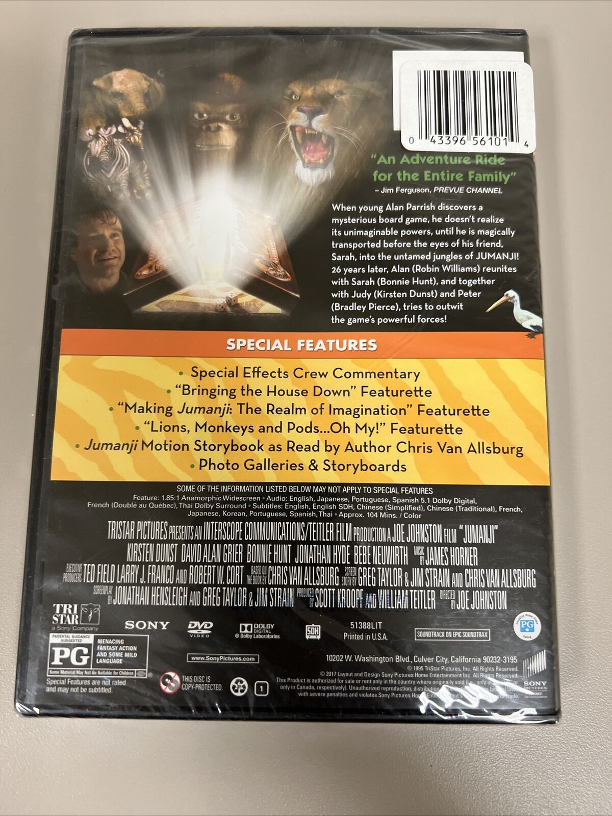 Jumanji - Robin Williams (Promo DVD, 2017) Brand New Sealed