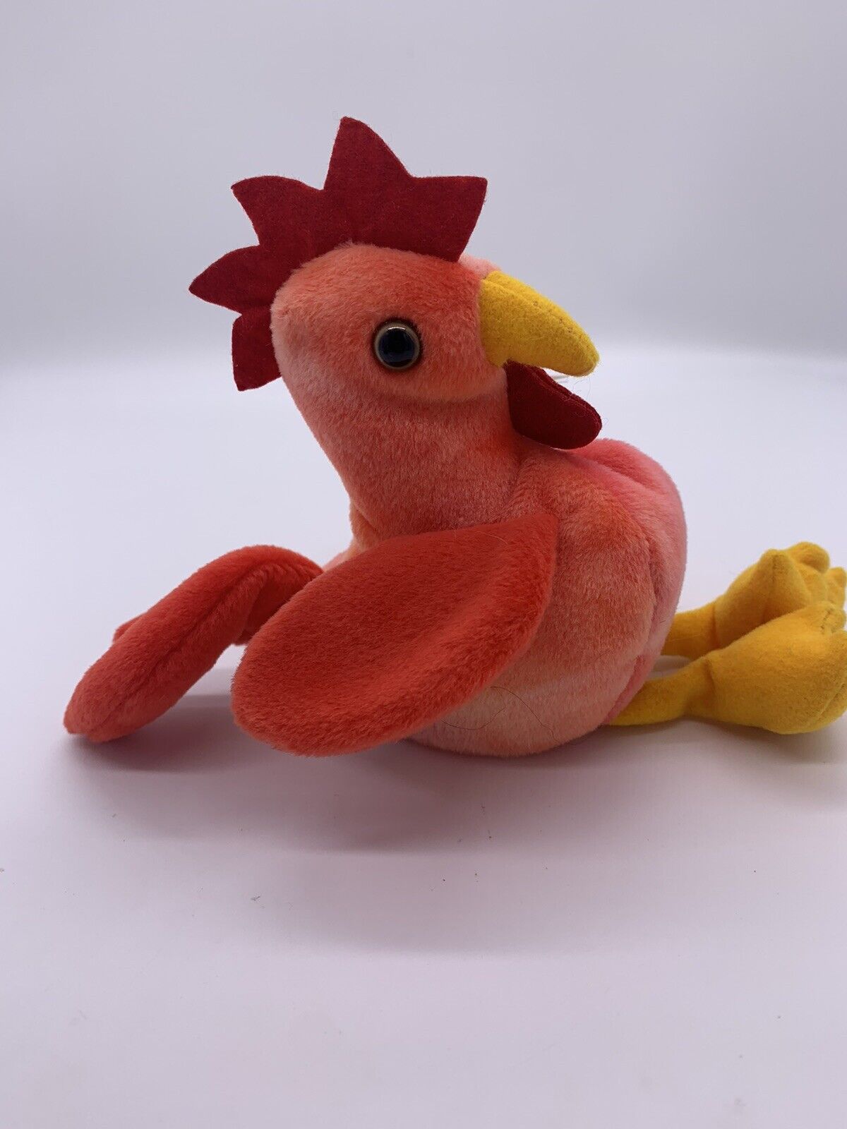 Ty Beanie Baby Strut the Rooster Mint With Mint Tags Grey Color Soft Plush Toys