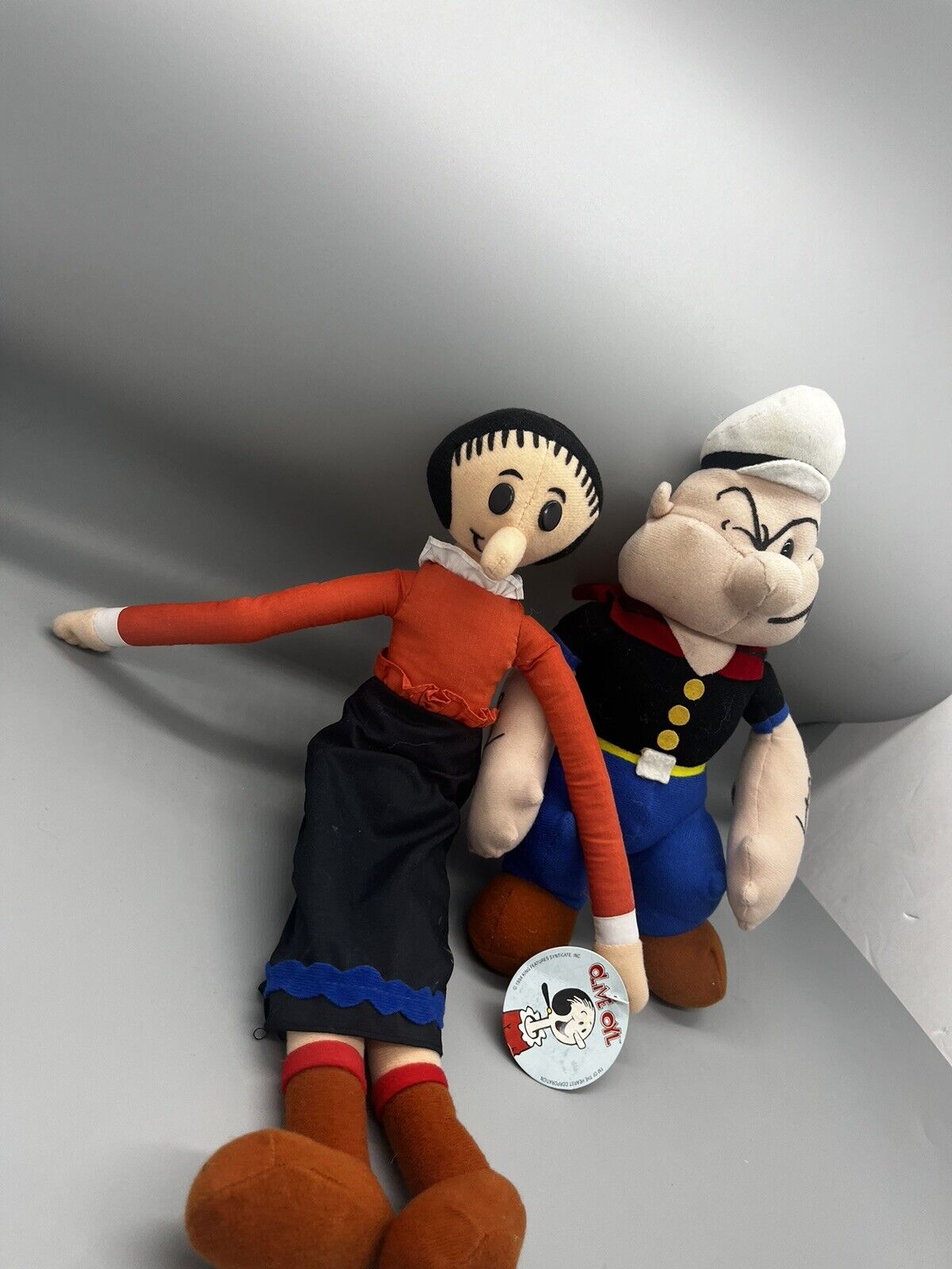 Vintage Popeye and Olive Oyl Plush dolls set W/tags 1994 King-Hearst-Large-play