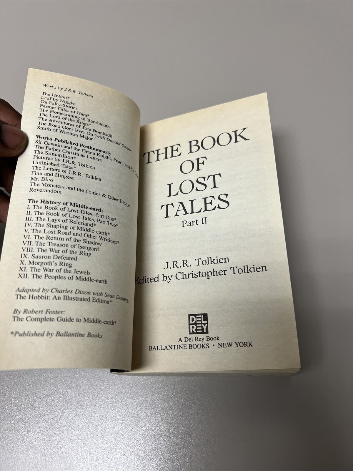 J.R.R. Tolkien The Book of Lost Tales 2 Paperbacks Good Condition