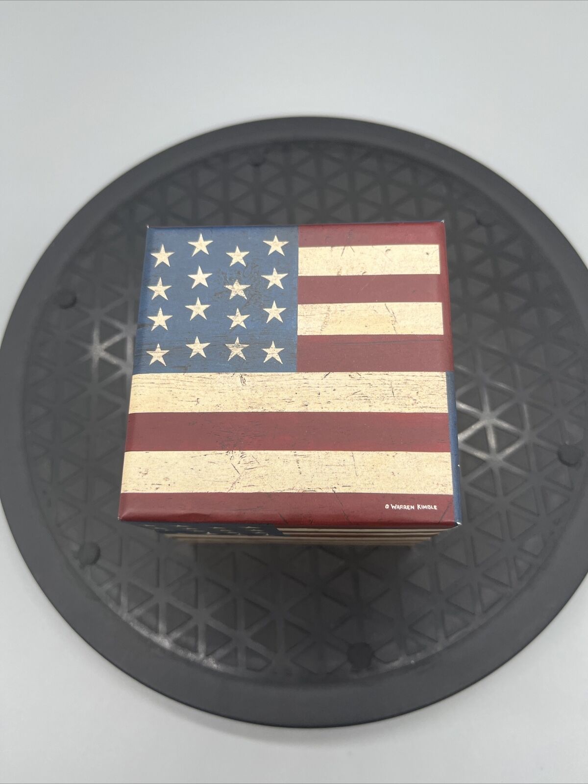 Warren Kimble American Flag Decorative Storage/Gift Box Set 3 Nesting boxes