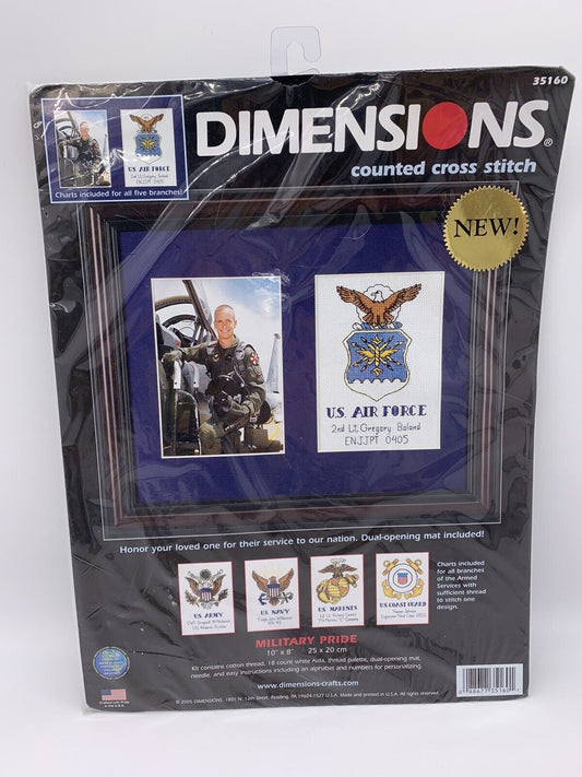 Dimensions Military Pride Counted Cross Stitch Kit - 10" X 8"