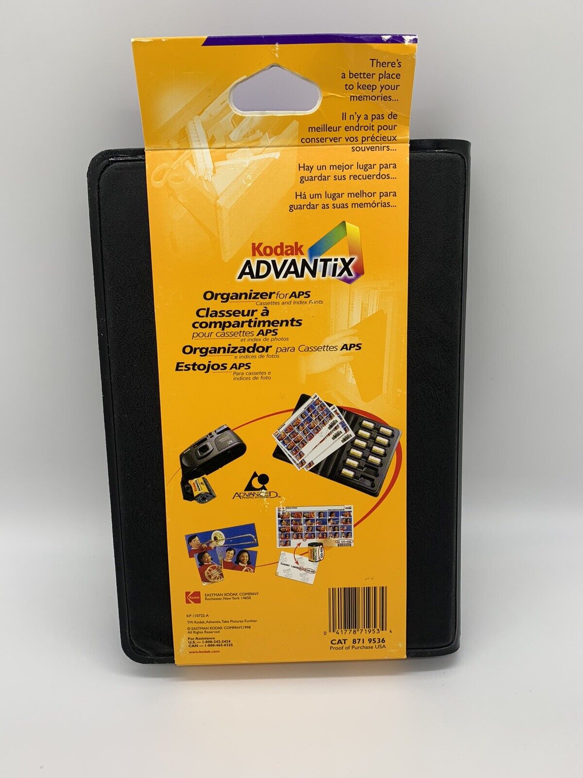 Brand New!  Kodak Advantix Organizer for APS Holds 12 Cassettes and Index Prints