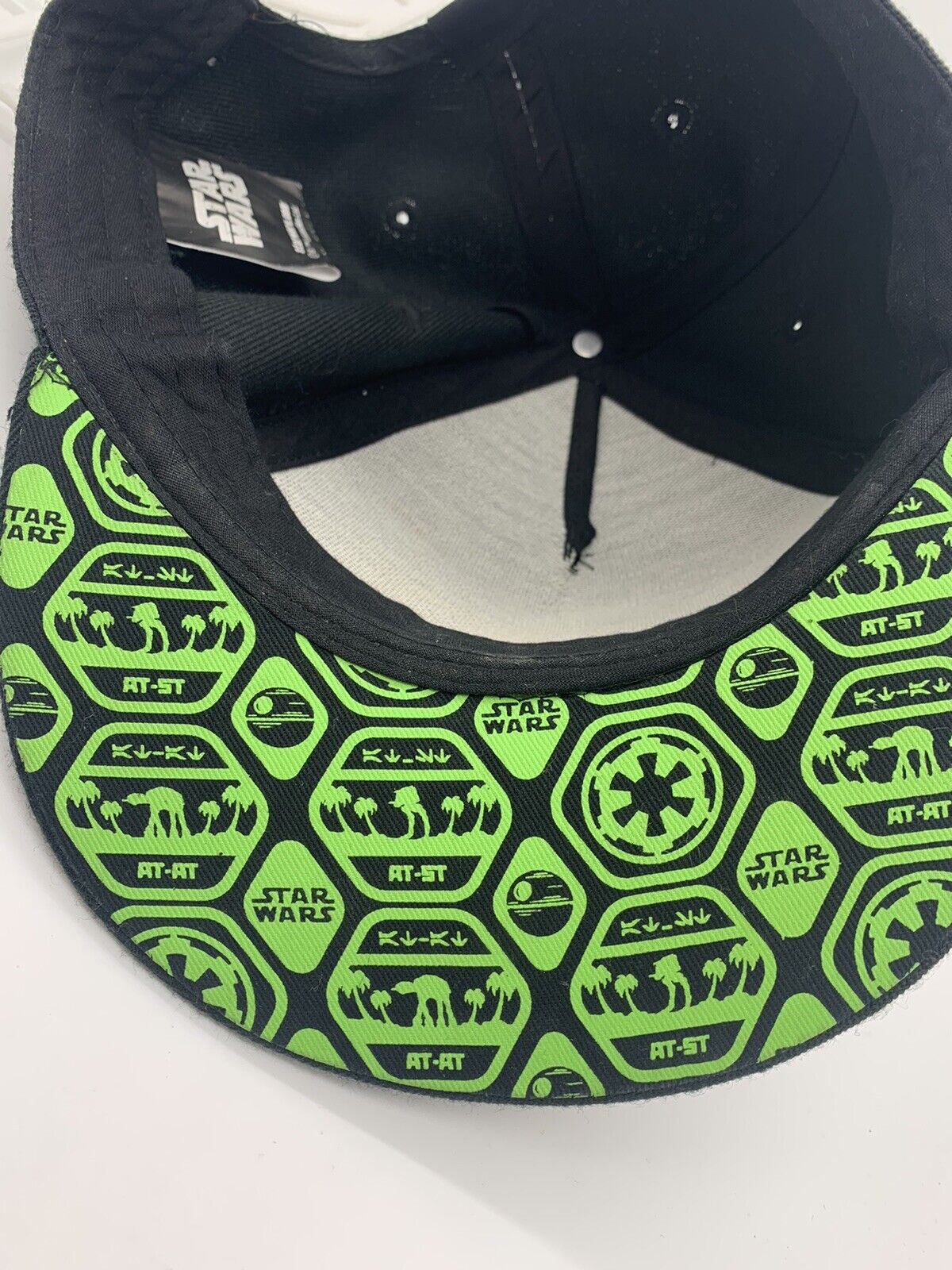 Star Wars Storm Trooper AT-AT AT-ST Black & Green Graphic Brim Hat Cap