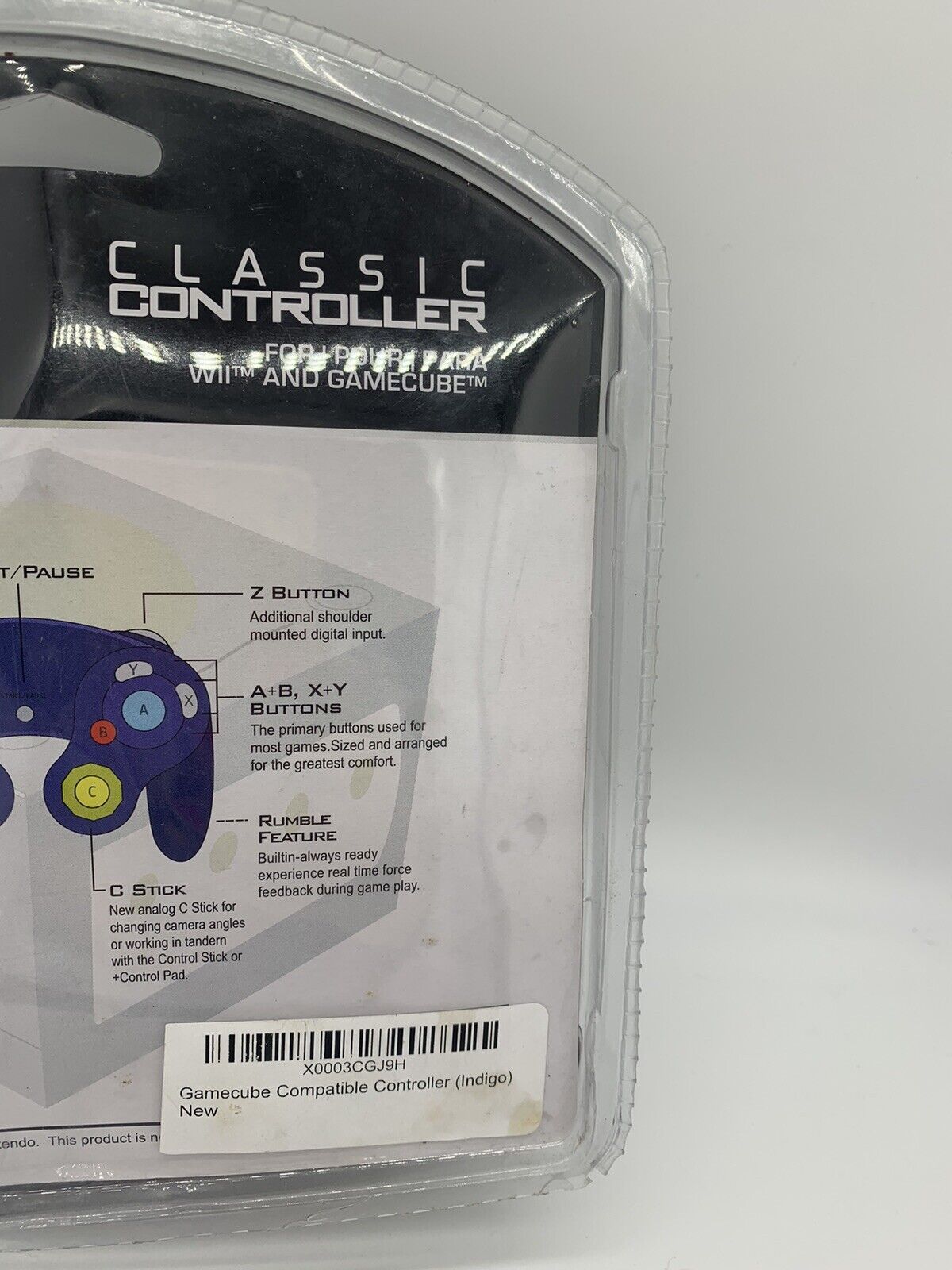 Brand New! TTX TECH WII GAMECUBE CLASSIC CONTROLLER - Indigo Color