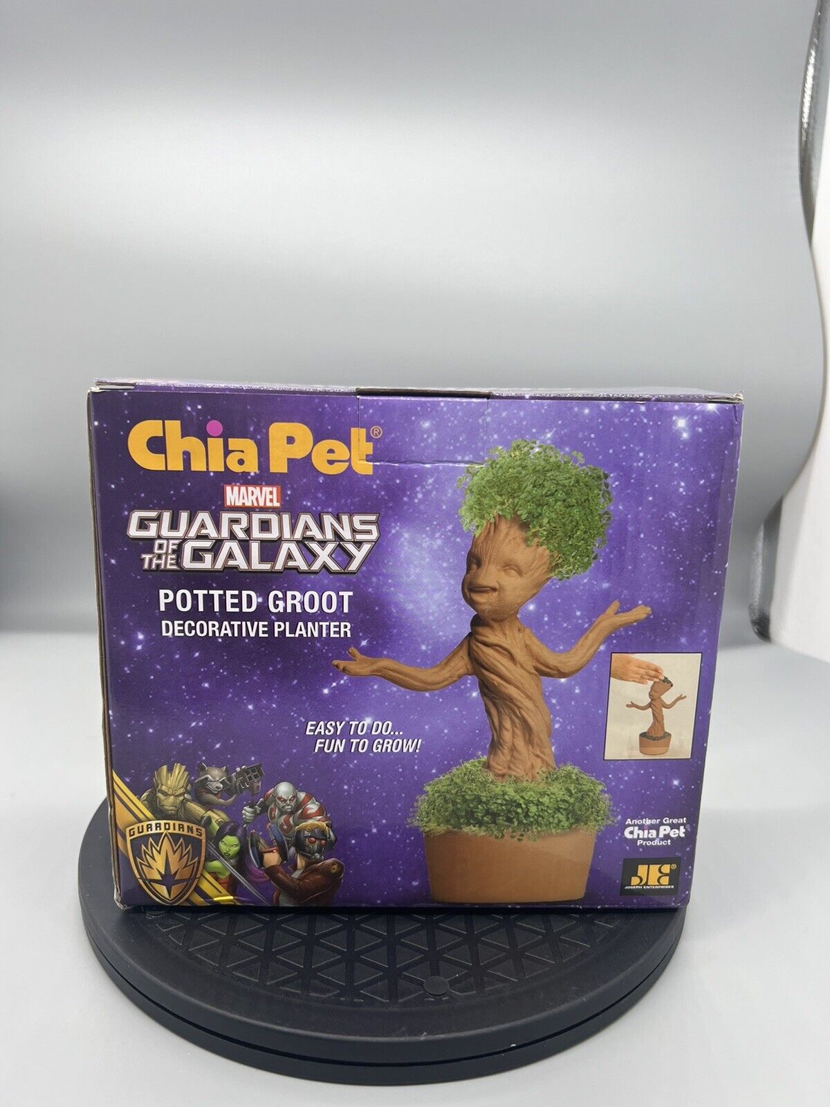 Chia Pet Marvel Guardians of the Galaxy Potted Groot Decorative Planter New