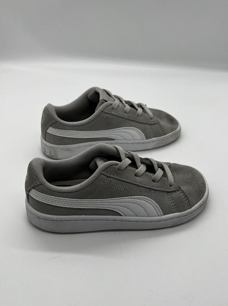 UK PUMA Vikky v2 Toddler Sneakers Gray/White UK 9 EUR 27 USA 10c 370516-02 0819