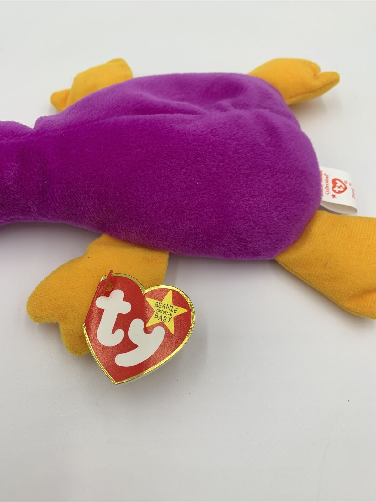 Ty Beanie Baby: Patti The Platypus Beautiful Color Purple Fuchsia Yellow 1993