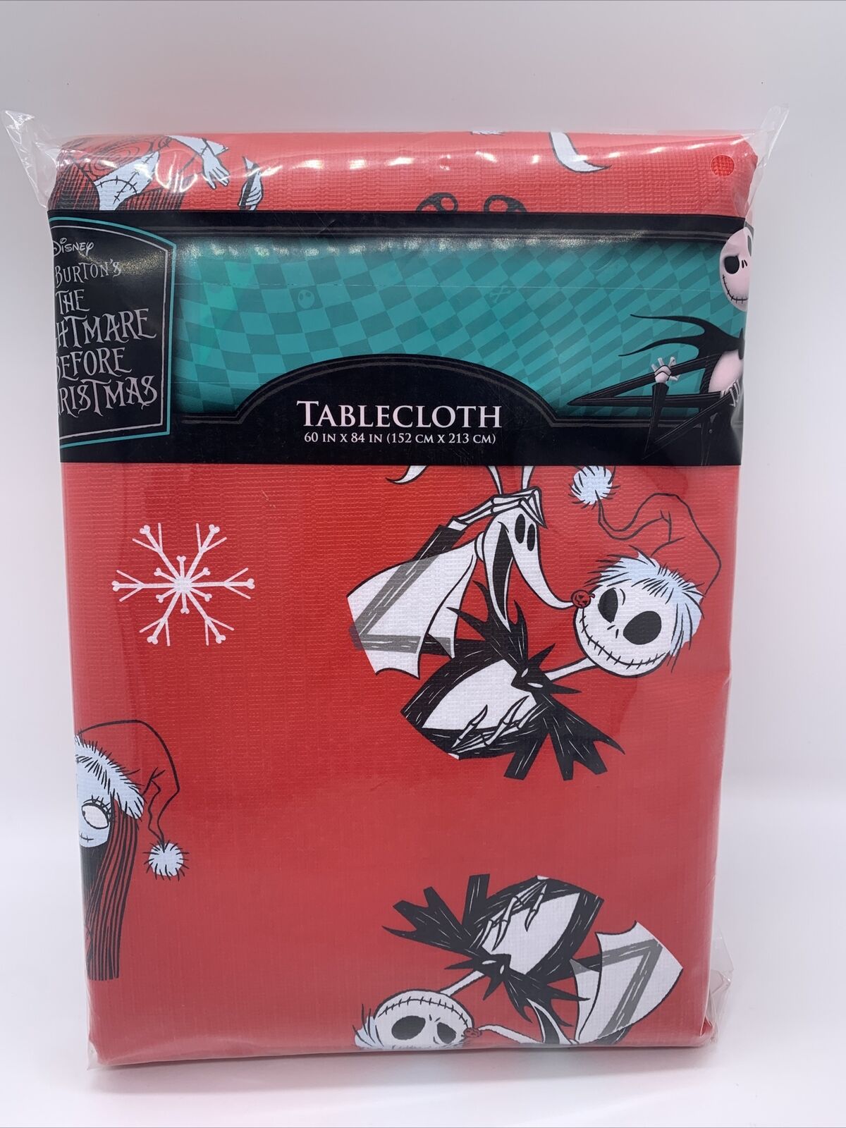 NEW Disney Vinyl Tablecloth The Nightmare Before Christmas 60x102” Red 152cmx213