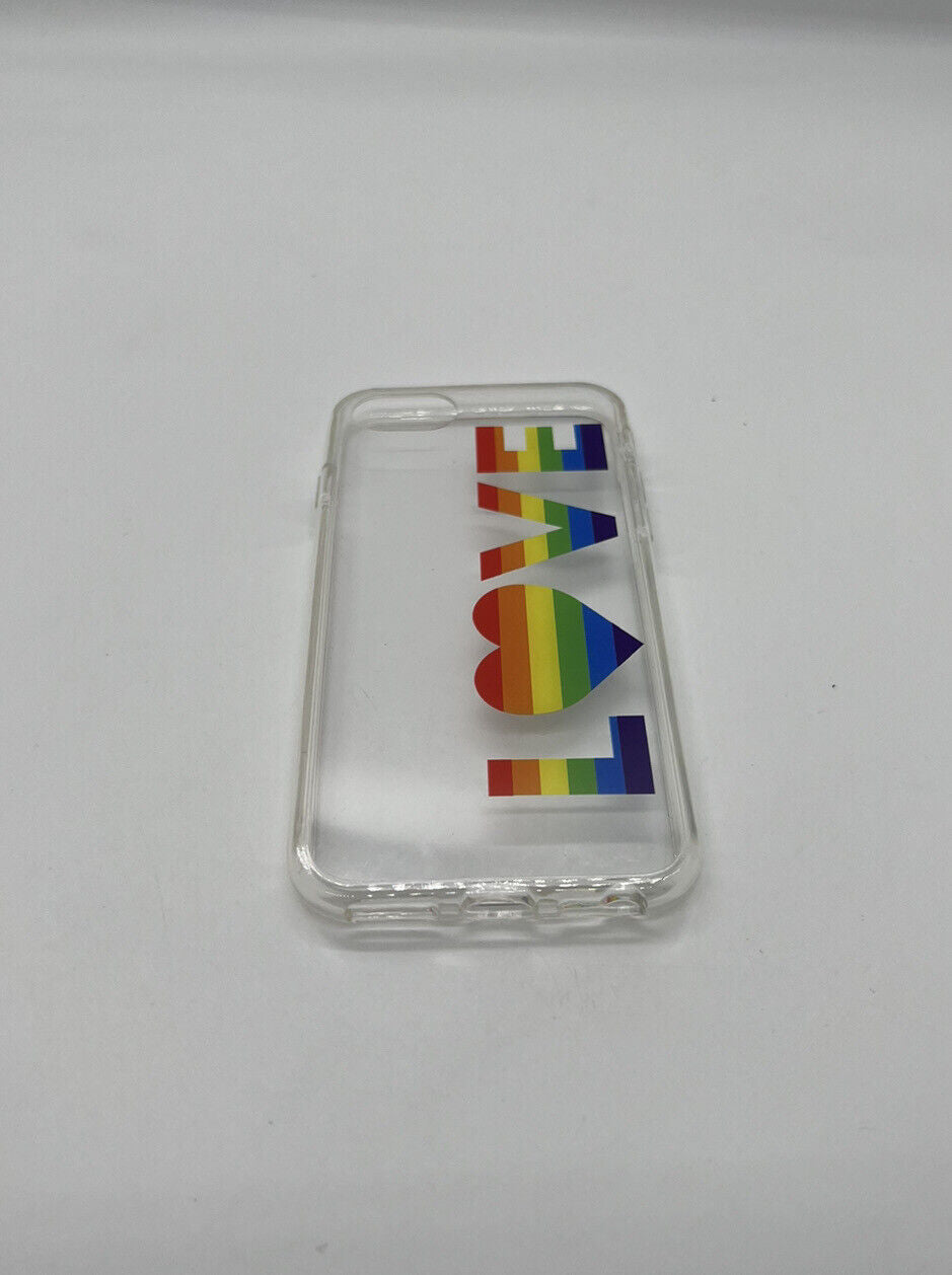 RAINBOW LOVE CUTE NEW PHONE CASE COVER FITS APPLE IPHONE MODEL 6 7 8 SE Pride