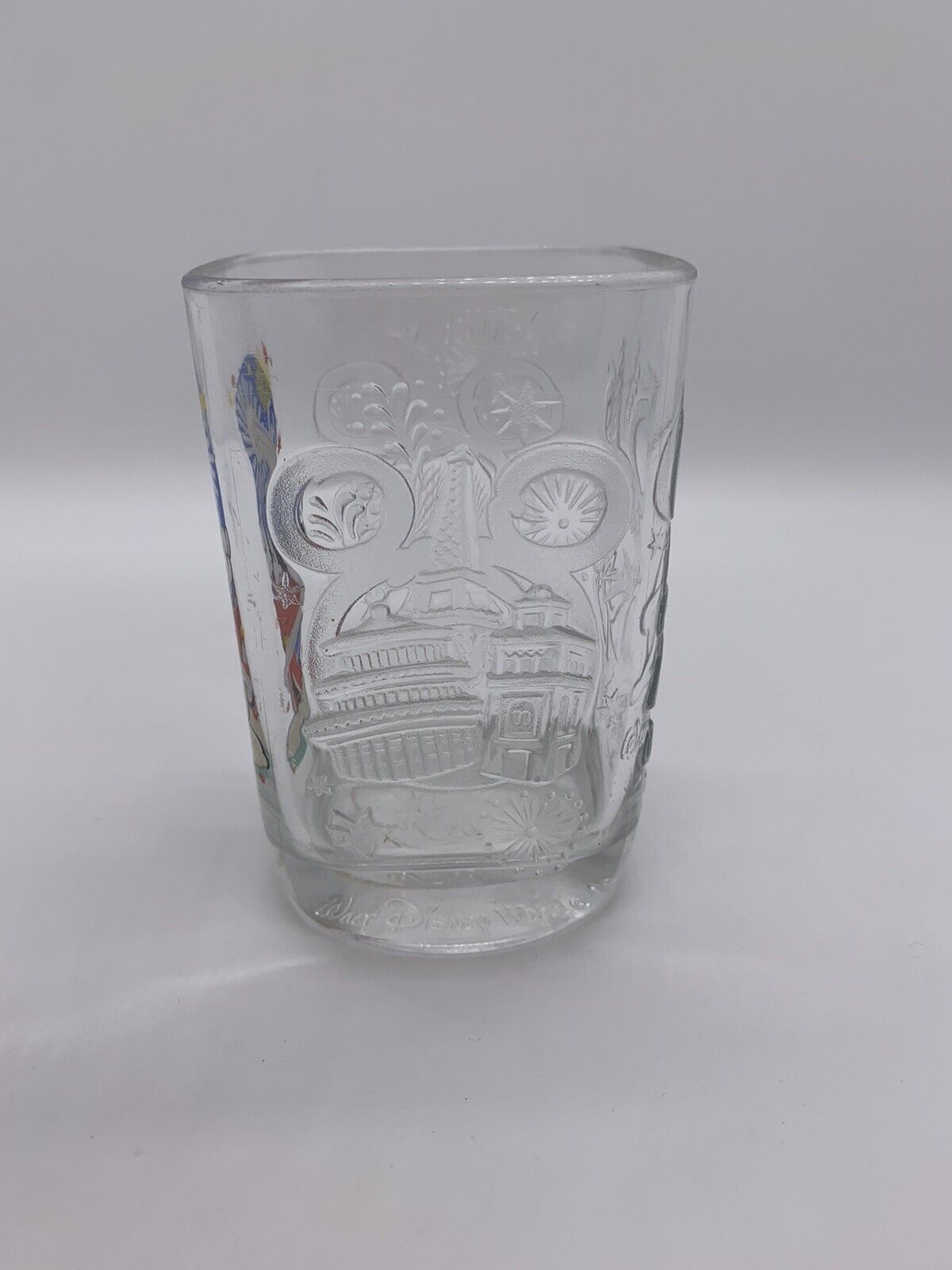 Collectible Walt Disney World Epcot Mickey Mouse Millennium 2000 Glass McDonalds