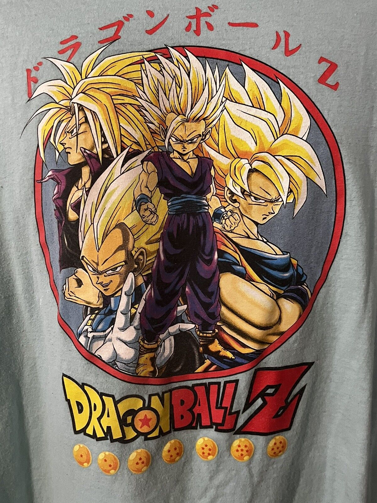 Dragon Ball Z Mens  T-Shirt -  Super Saiyan Goku, Gohan, Vegeta and Trunks