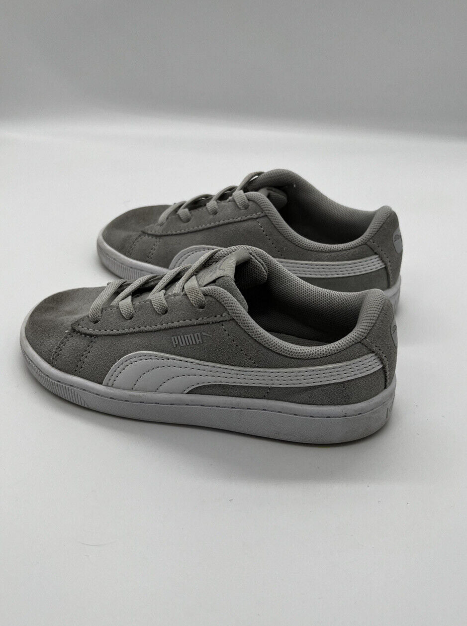 UK PUMA Vikky v2 Toddler Sneakers Gray/White UK 9 EUR 27 USA 10c 370516-02 0819