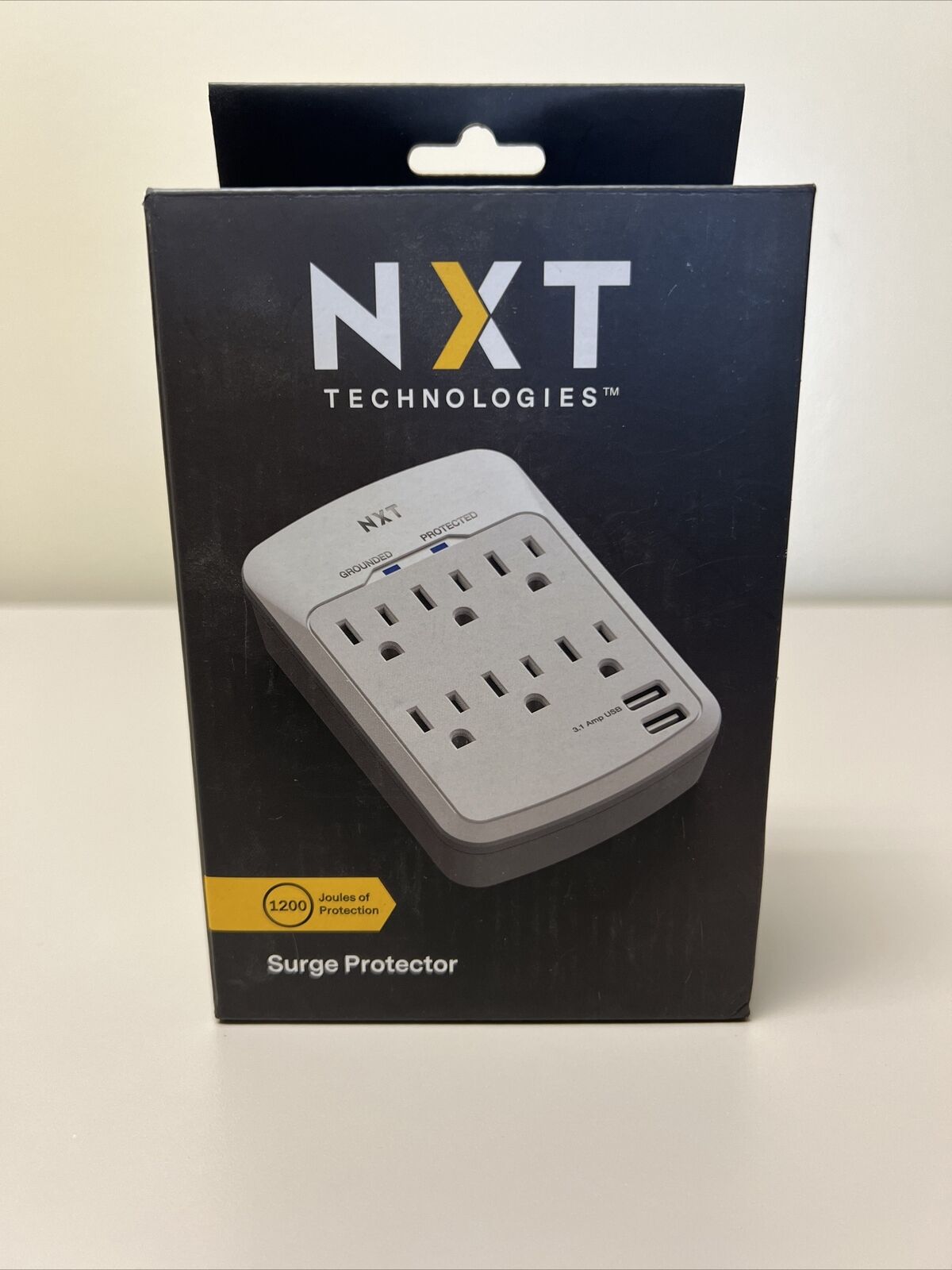 NXT Technologies Technologies 6-Outlet 2 USB Wall Tap 1200 Joules NX54321