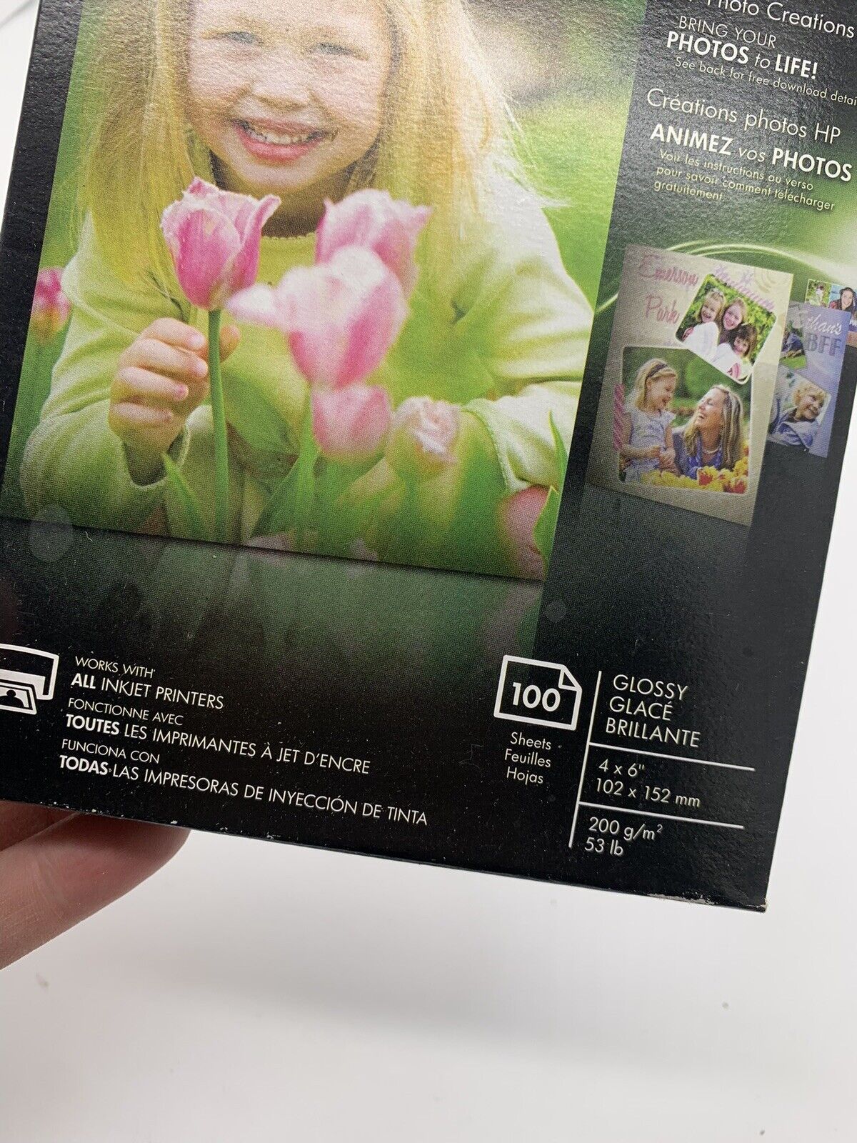 HP PHOTO CREATIONS Everyday Photo Paper 100 Sheets 4x6 Glossy Q5440A Sealed NEW