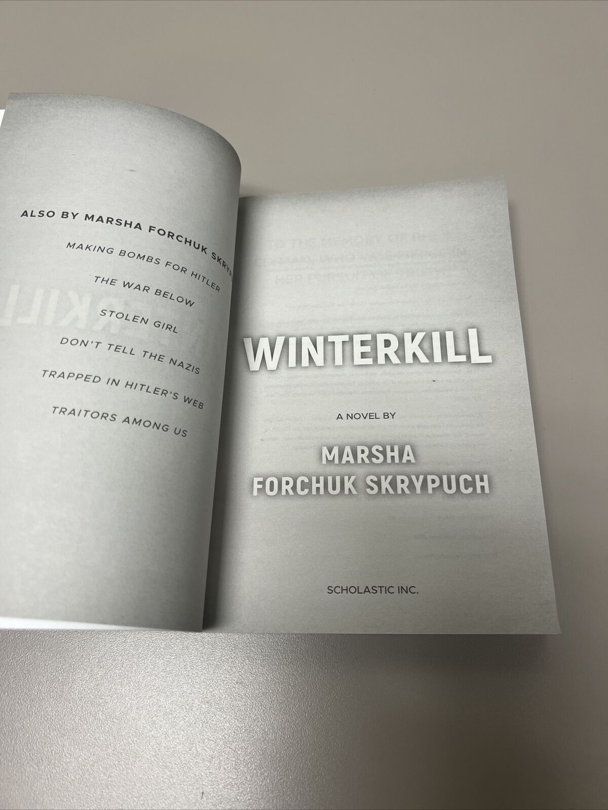 Winterkill by Marsha Forchuk Skrypuch  BRAND-NEW 2022