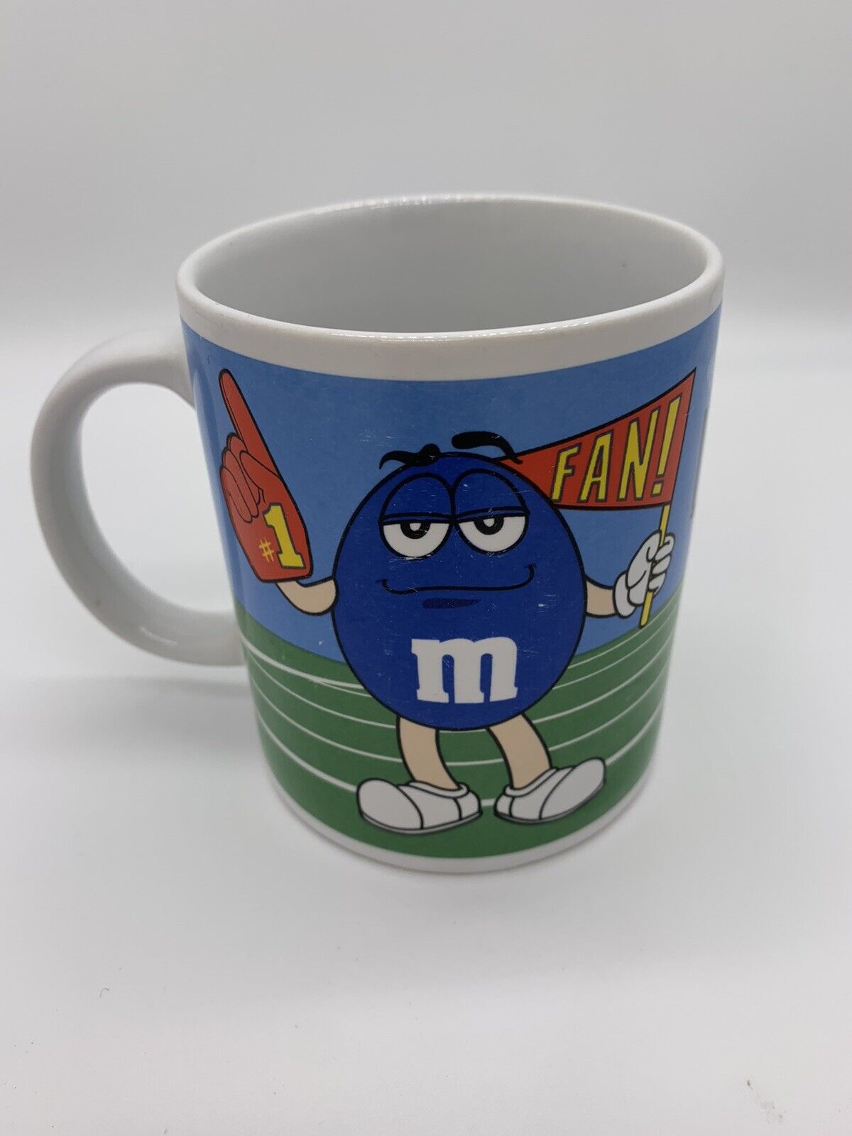 Green & Blue M & M  Coffee Mug by Galerie & Mars Sports Cheering Cheerleader