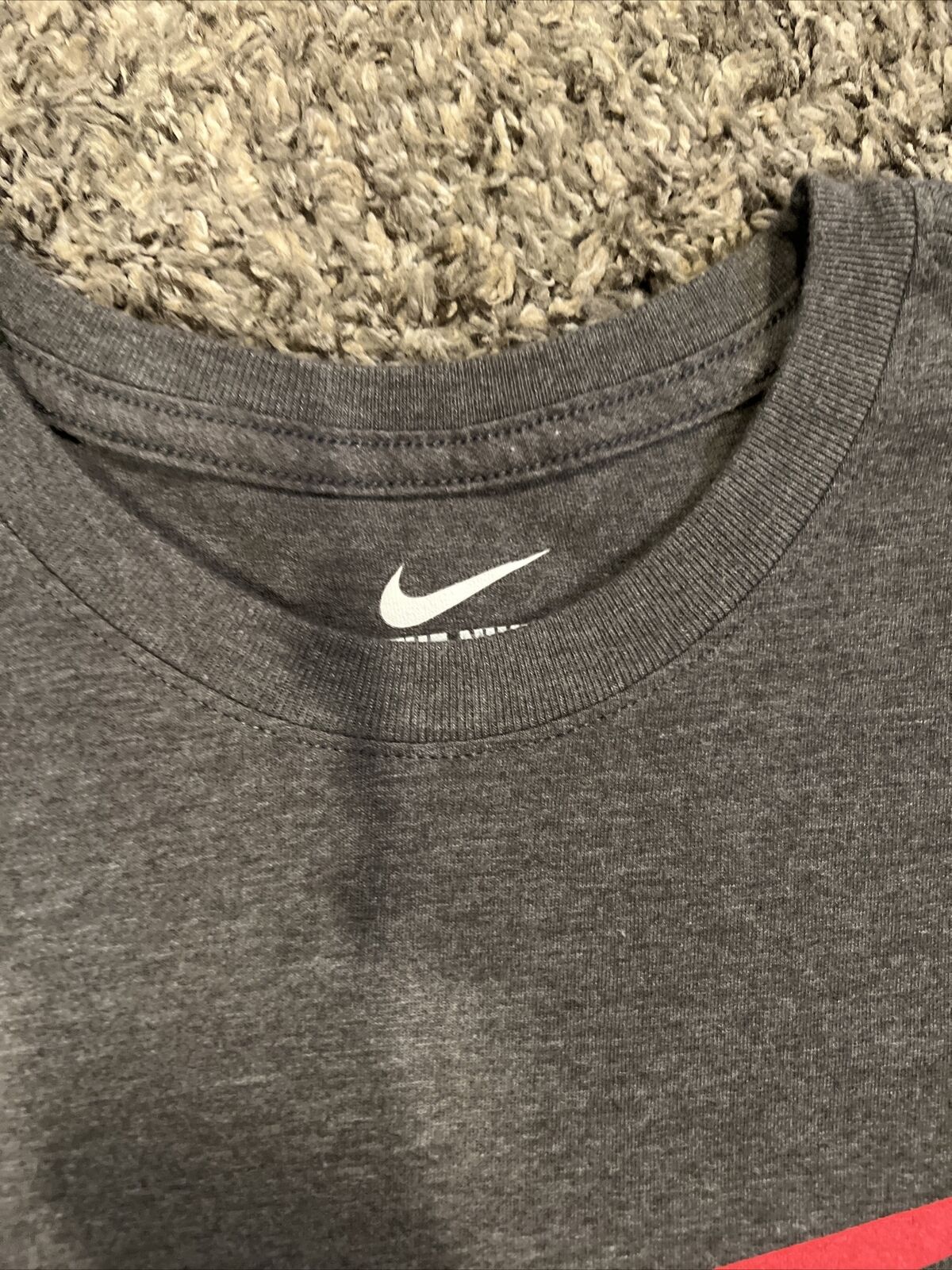 Nike "Just Do It" Men's Gray Swoosh Short Sleeve T-Shirt  Athletic Tee