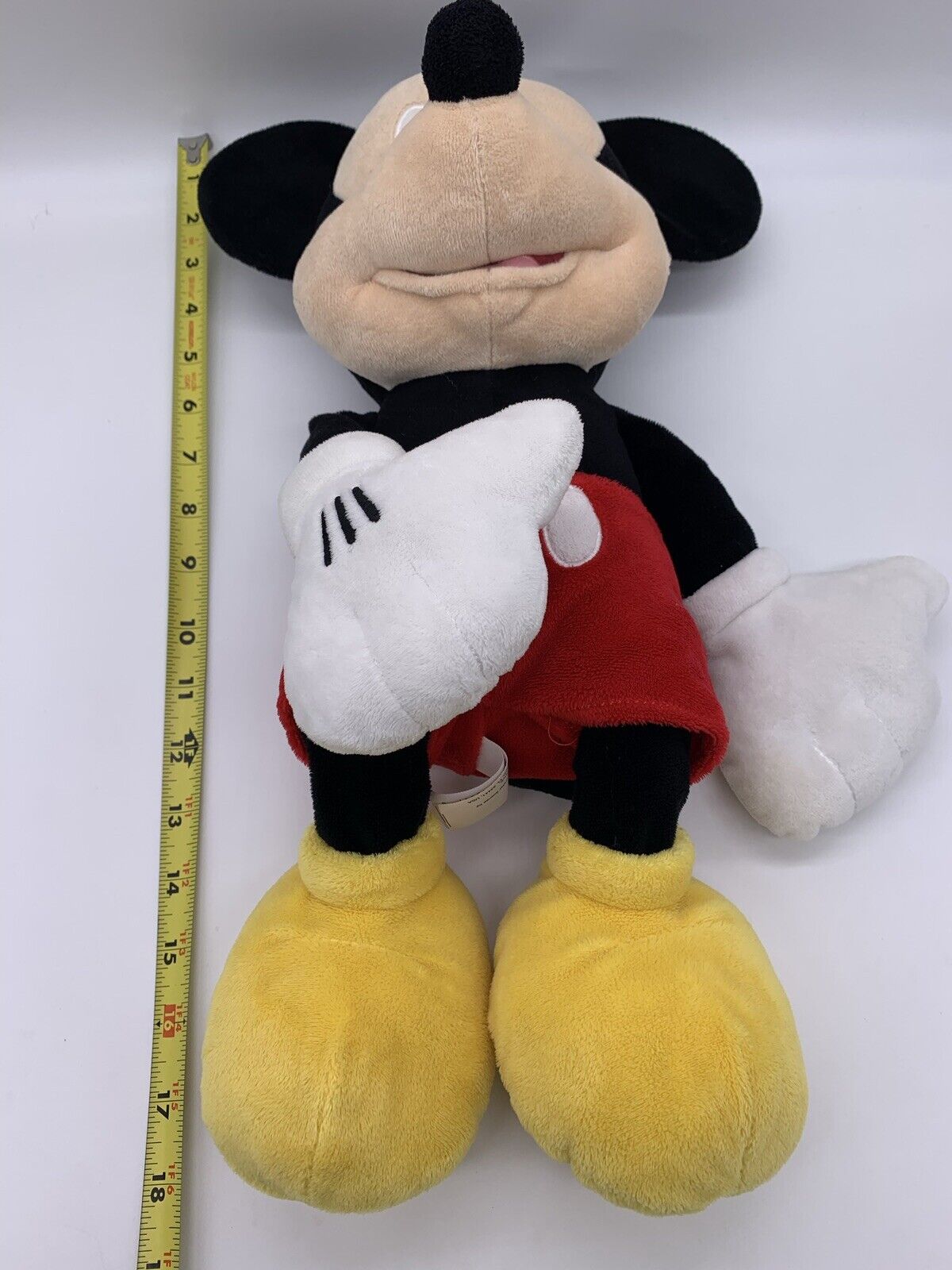 Disney Authentic Mickey Mouse Plush Doll 18" Classic Mickey Stuffed Animal Soft