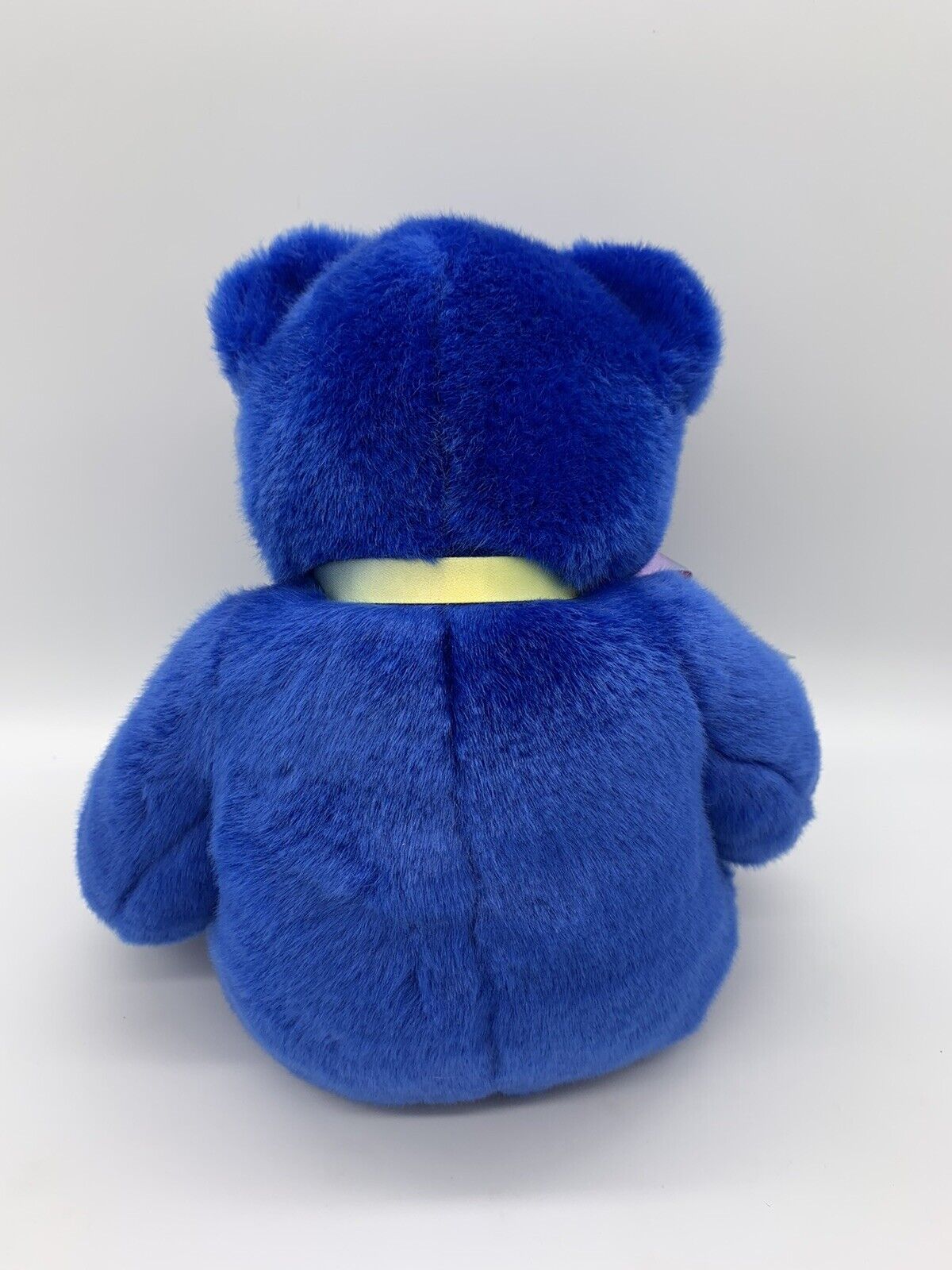 TY Beanie Buddy - CLUBBY the Bear (13.5 inch) Royal Blue Official Club Rainbow