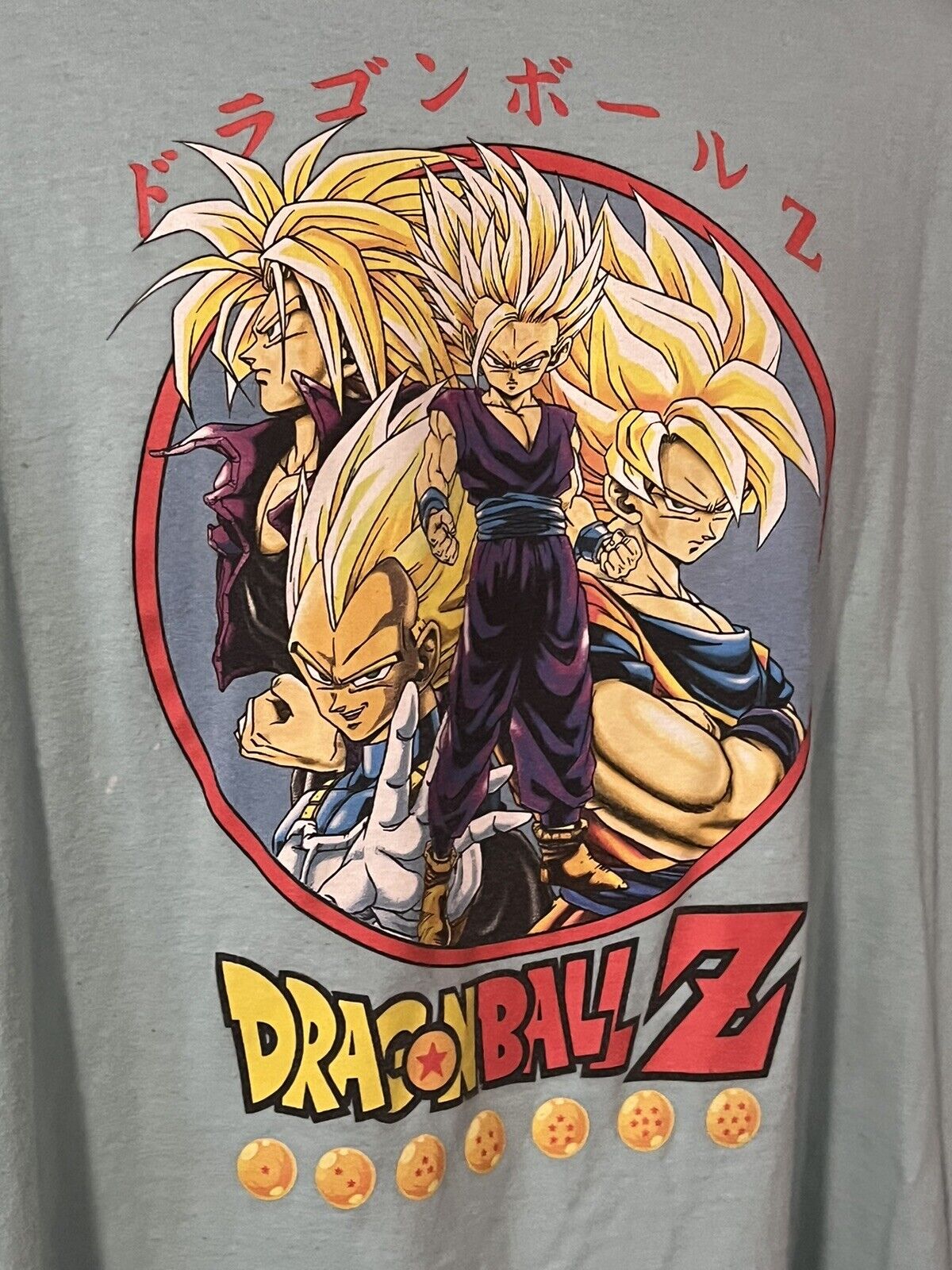 Dragon Ball Z Mens  T-Shirt -  Super Saiyan Goku, Gohan, Vegeta and Trunks