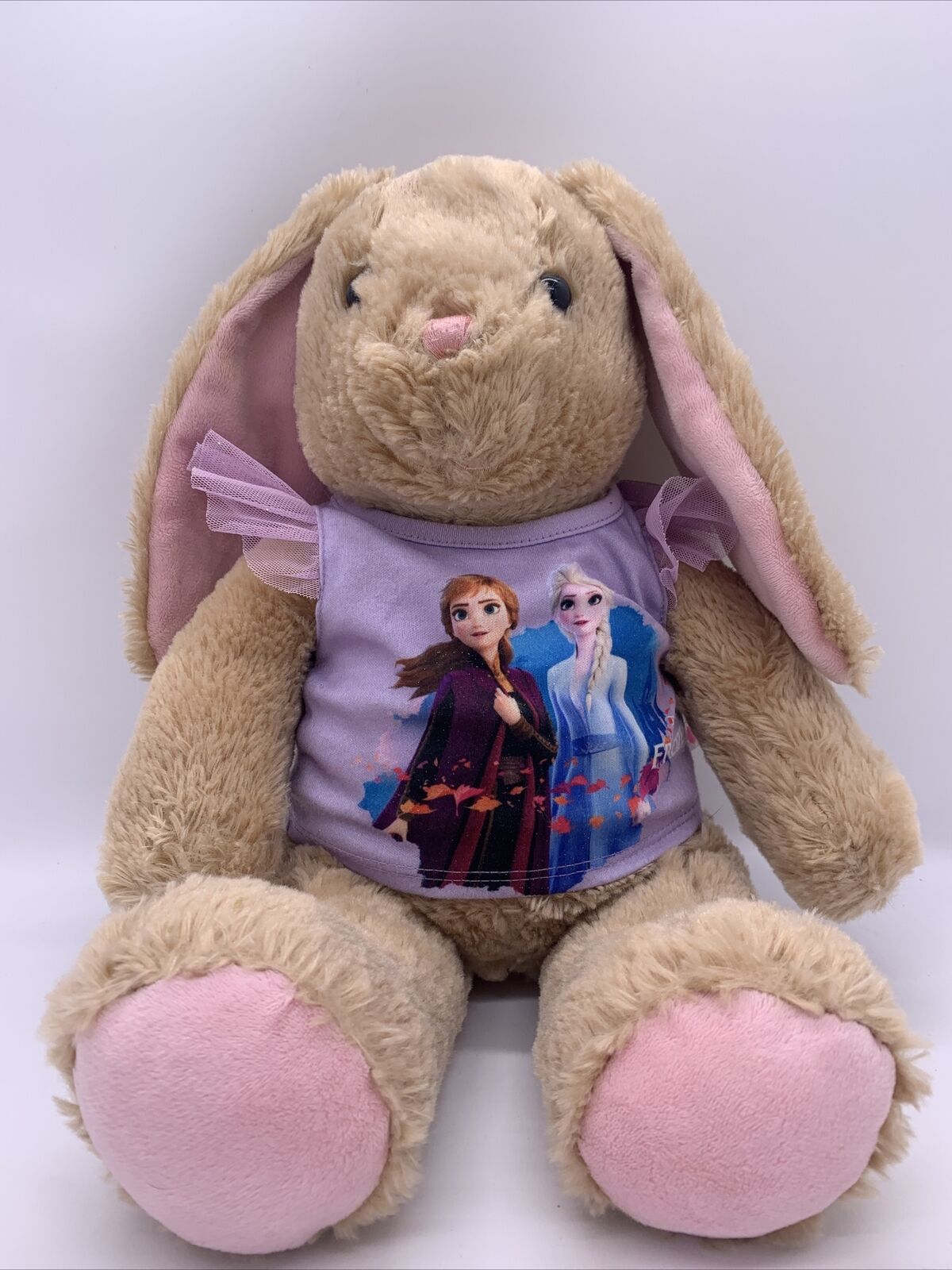 Build A Bear Floppy Eared Bunny Rabbit Frozen Shirt "Let It Go" Music In Hand