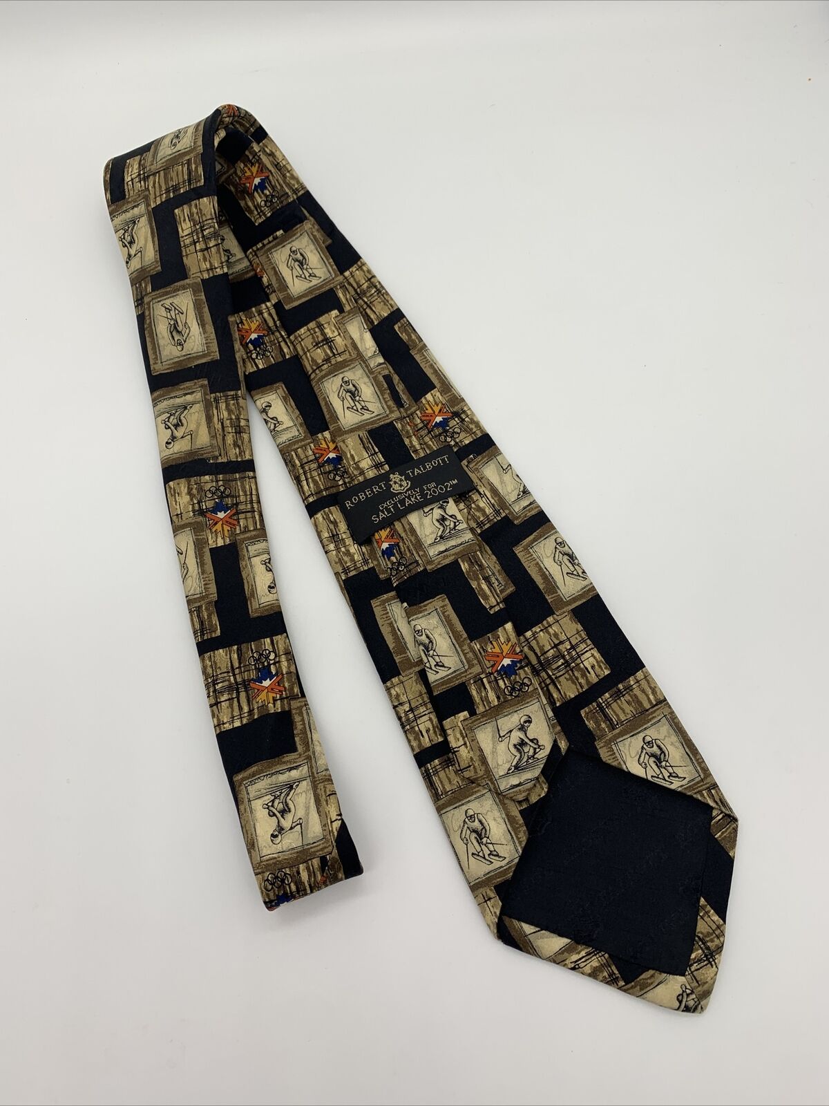 ROBERT TALBOTT Men's Designer Neck Tie OLYMPICS SALT LAKE CITY 2002 Official 60”