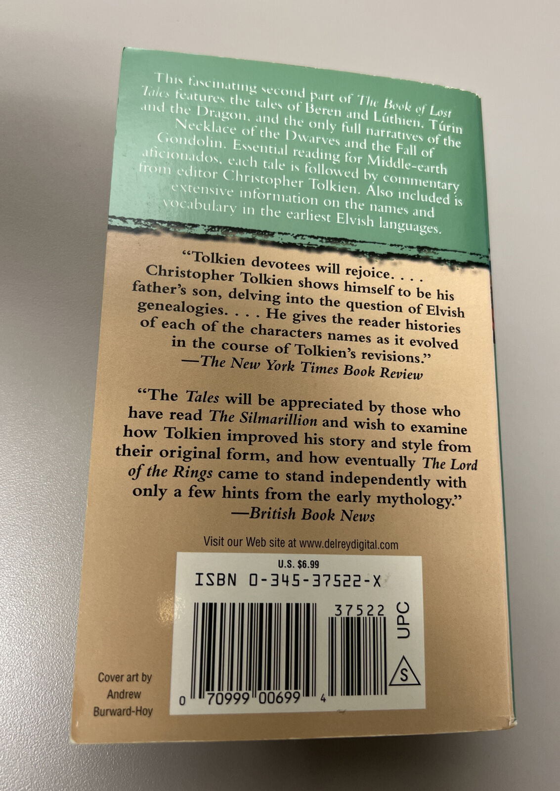 J.R.R. Tolkien The Book of Lost Tales 2 Paperbacks Good Condition