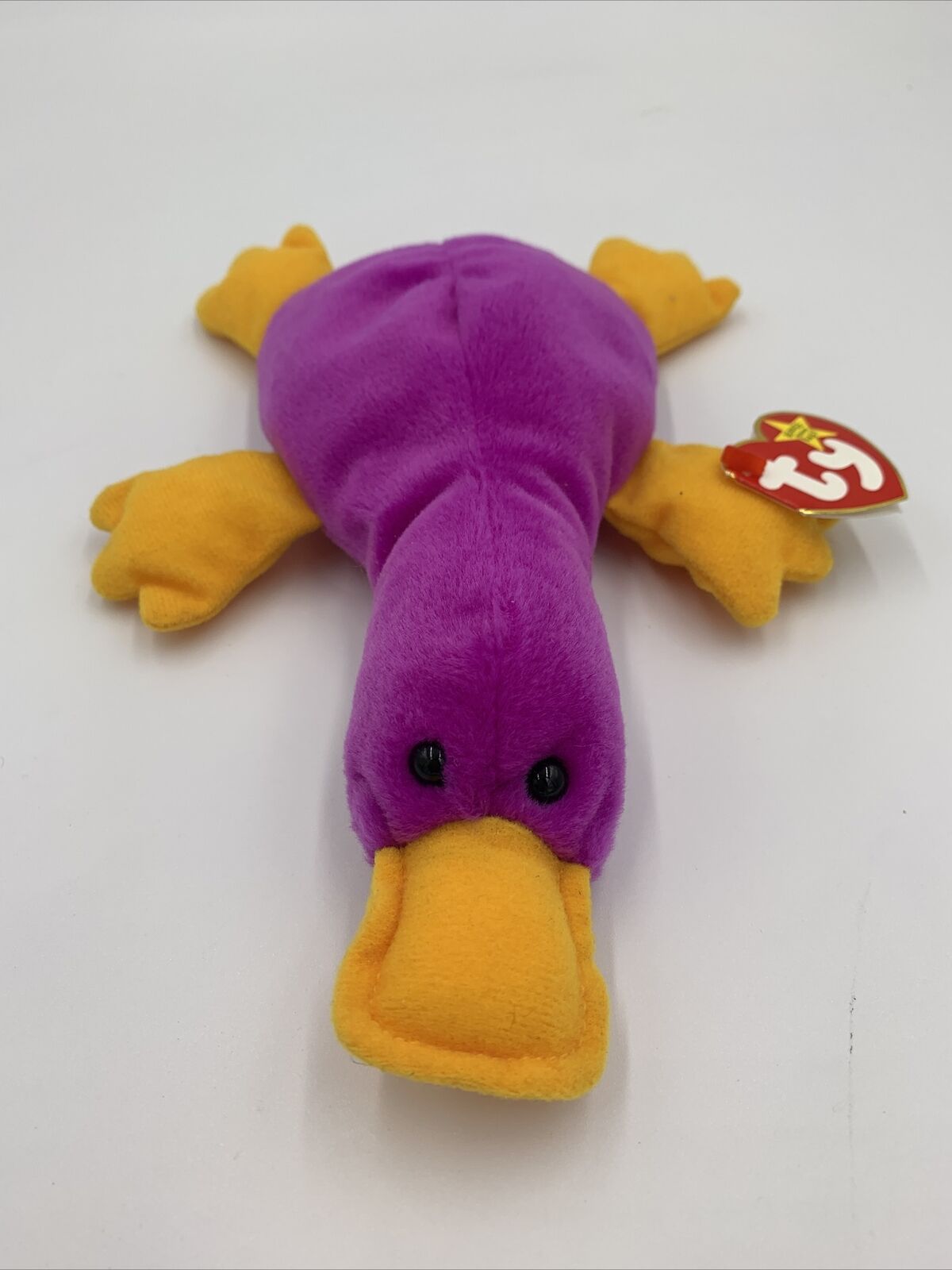 Ty Beanie Baby: Patti The Platypus Beautiful Color Purple Fuchsia Yellow 1993